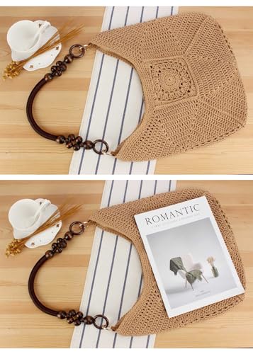 Image of Rejolly Straw Hobo Bag for Women Tote Bag Summer Vacation Beach Handbags Boho Bohemian Style Shoulder Purse