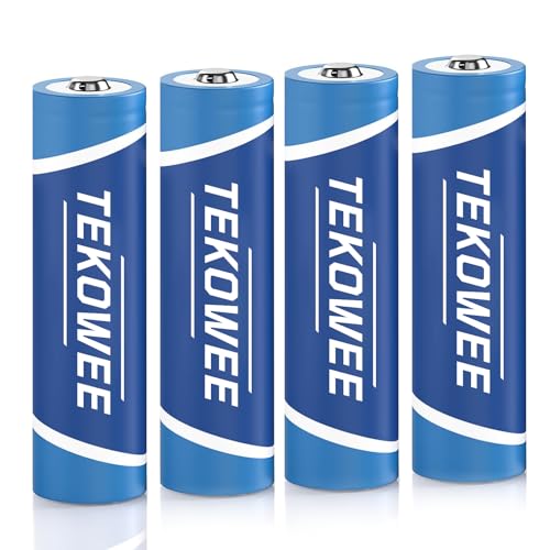 3 7 Volt Wiederaufladbare Akku 4 Stück 3000mAh Buttun-top Batterie für Taschenlampen Stirnlampen (18 * 67mm Nicht AA-Akku)