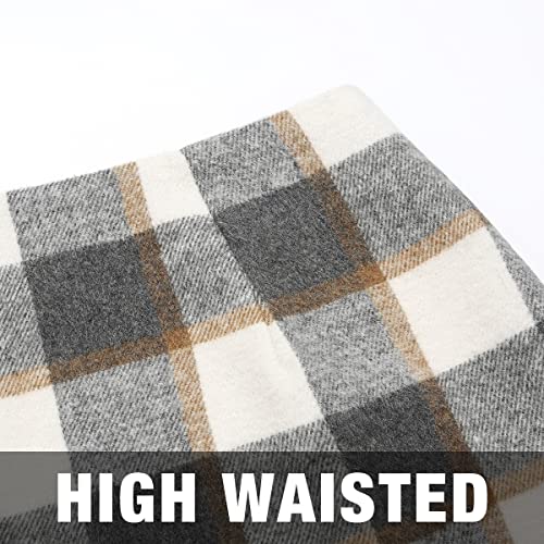 Image of IDEALSANXUN Womens High Waist Plaid Skirt Bodycon Pencil Wool Mini Skirts
