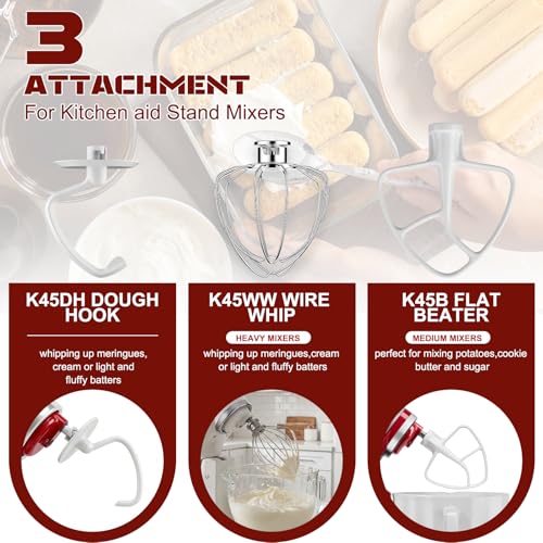 Image of Mixer Attachments for KitchenAid 4.5-5 Qt Tilt-Head Stand Mixer