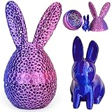 xinrongda 3D Osterhase Gedrucktes Zappelspielzeug, 3D Gedruckte Ostereier mit Hase im Inneren, Autismus Spielzeug Ei Spielzeug für Angst Entlastung, Flexible Gelenke Hase Osterei Geschenk für Kinder