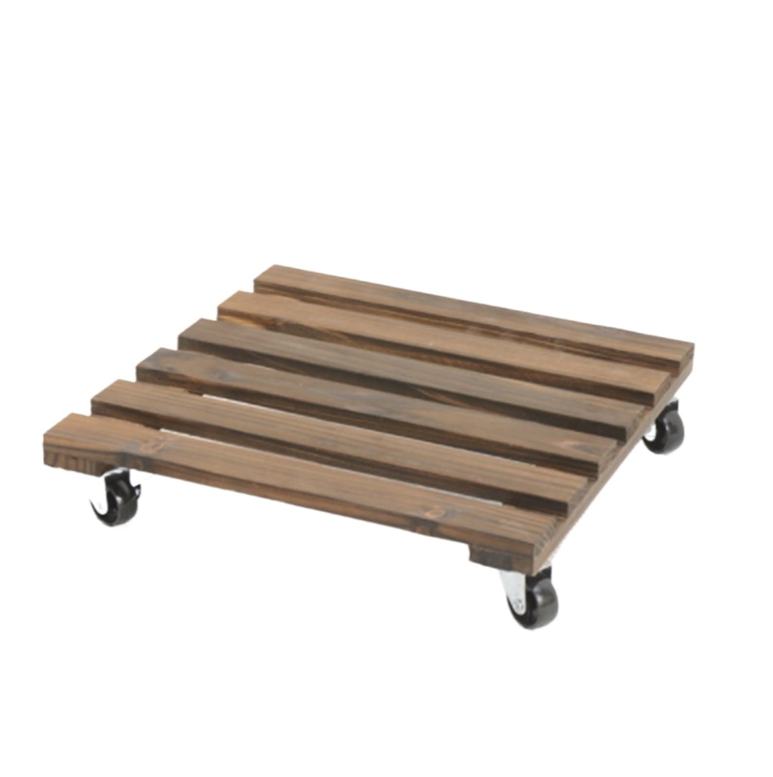 HPTHLY Pots Holders Plant Cart Wooden With Rollers And Lockable Wheels For Indoor And Outdoor Use Flower Pot Dolly (Bruin 40X40Cm)