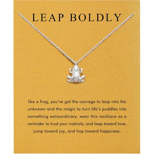 Baydurcan Frog Necklace Frog Gifts for Women Cute Pendant Animal Lover Necklace Gifts (frogs)