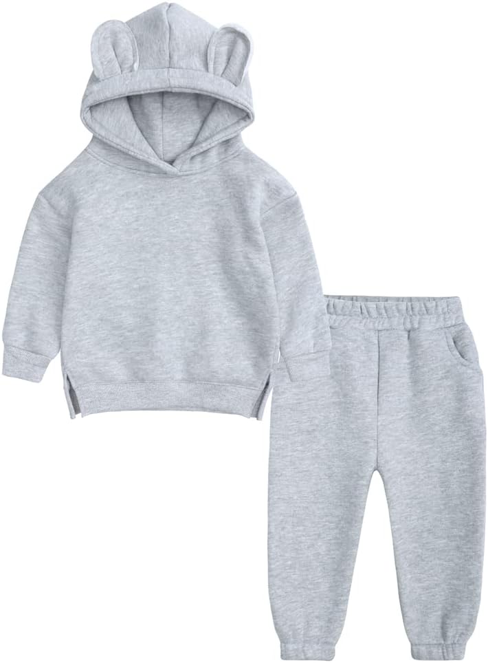 MYGBCPJS Youth 2PCS Jogger Outfits Set Fleece Hooded + Sweatpants Boys Girls Athletic Sweatsuits Pullover Clothes MYGBCPJS Youth 2PCS Jogger Outfits Set Fleece Hooded + Sweatpants Boys Girls Athletic Sweatsuits Pullover Clothes
