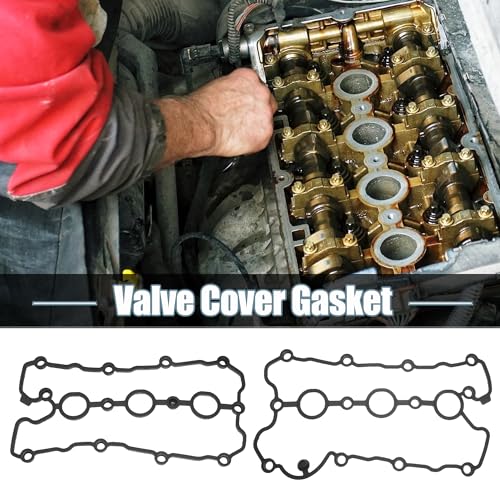 Image of uxcell Engine Valve Cover Gaskets No.06E103483G /06E103484G for Audi A6 Quattro 2005-2008 Black