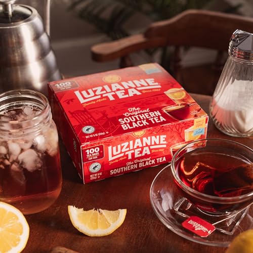 Image of Luzianne Unsweetened Iced Tea Bags, Family Size, 100ct Box (Pack of 4)