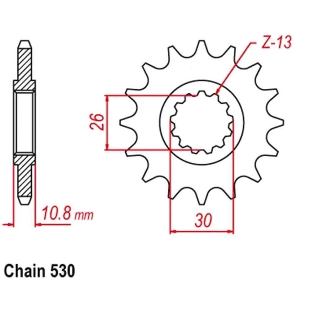 Piñón delantero y trasero 530 17T/38T apto for Yamaha XJR1200/XJR1300