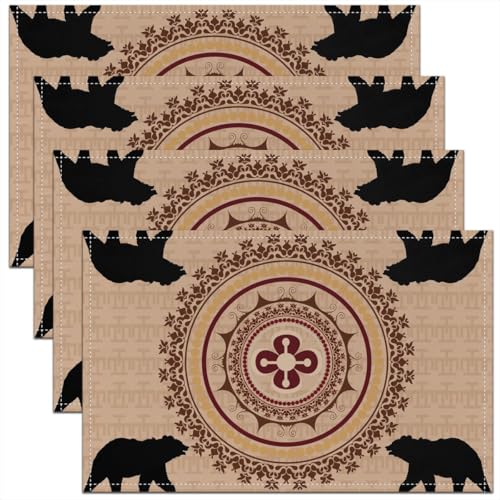 Set de table thermo-résistant motif ours bohème pour une protection de table optimale - 2