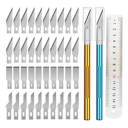 freneci 42 PCS Präzisions Bastelmesser Hobby Kunstmesser Schablonenmesser für DIY Kunstwerke Cover