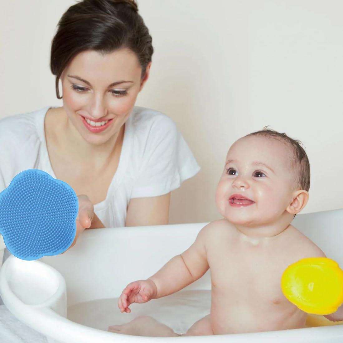 SGERUFZ 2 pezzi pettine per rimuovere crosta lattea del bambino, morbido in silicone, spazzola e pettine per bambino, spazzola shampoo + pettine per la tua ragazza