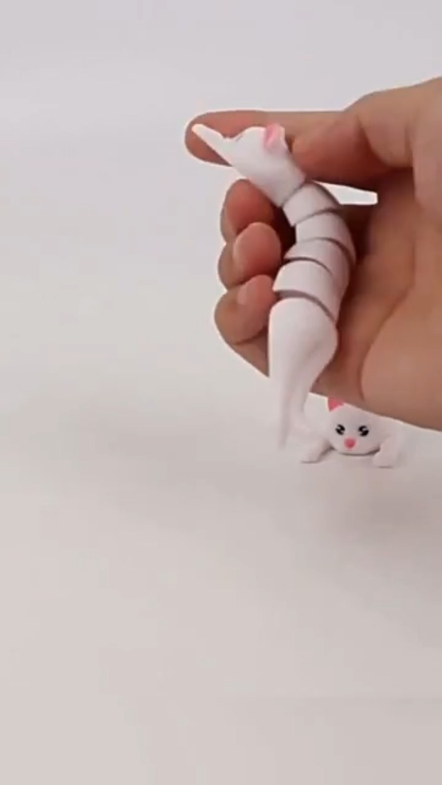 Imanes Decorativos de Gato 3D con Articulaciones Móviles Pack x2 miniatura 7