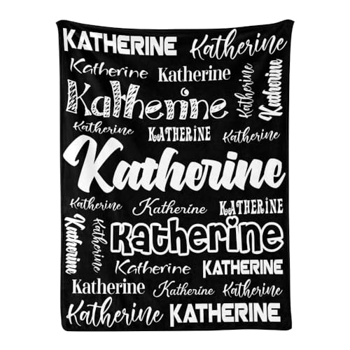 attentive Arts Personalized Blanket Custom Baby Blanket with Name Personalized Name Blanket for Adults Kids Family (Black, 30 x 40)