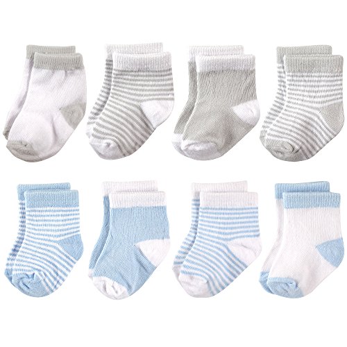 Image of Hudson Baby baby-girls Cotton Rich Newborn and Terry Socks