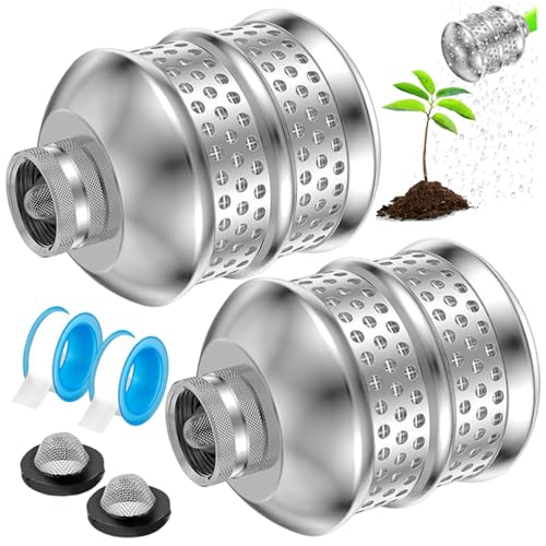HWXZUUO Cabeza de rociador de 2pcs, Cabezales de rociador de Burbujas de Agua, 3/4-15NH Boquilla de inundación de difusor de jardín de Hilo con 2 Roll