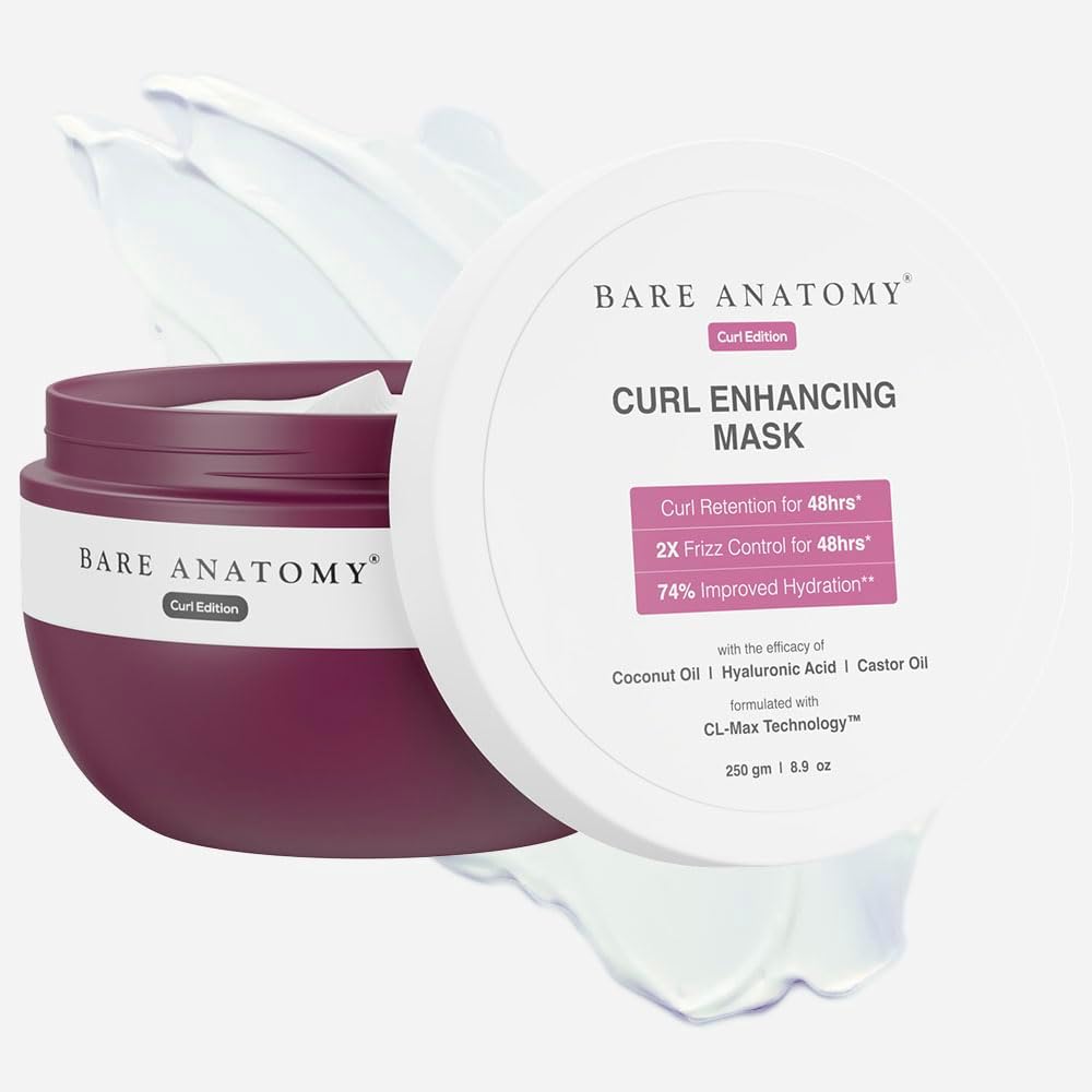Curl Enhancing Hair Mask | Smoothens & Conditions Hair with Curl Retention & 2X Frizz Protection For 48 Hours | Coconut Oil, Hyaluronic Acid & Castor Oil | Sulphate & Paraben Free | 250g