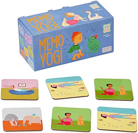 YOGi FUN Matching / Memory Yoga Game for Kids (Girls and Boys) with 36 Cards (18 Pairs)