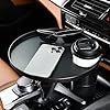 FLORICH Bandeja y portavasos para automóvil, escritorio giratorio de 360° para laptop, bandeja de volante mejorada, mesa de bandeja de comida para automóvil para comer, soporte de taza de consola