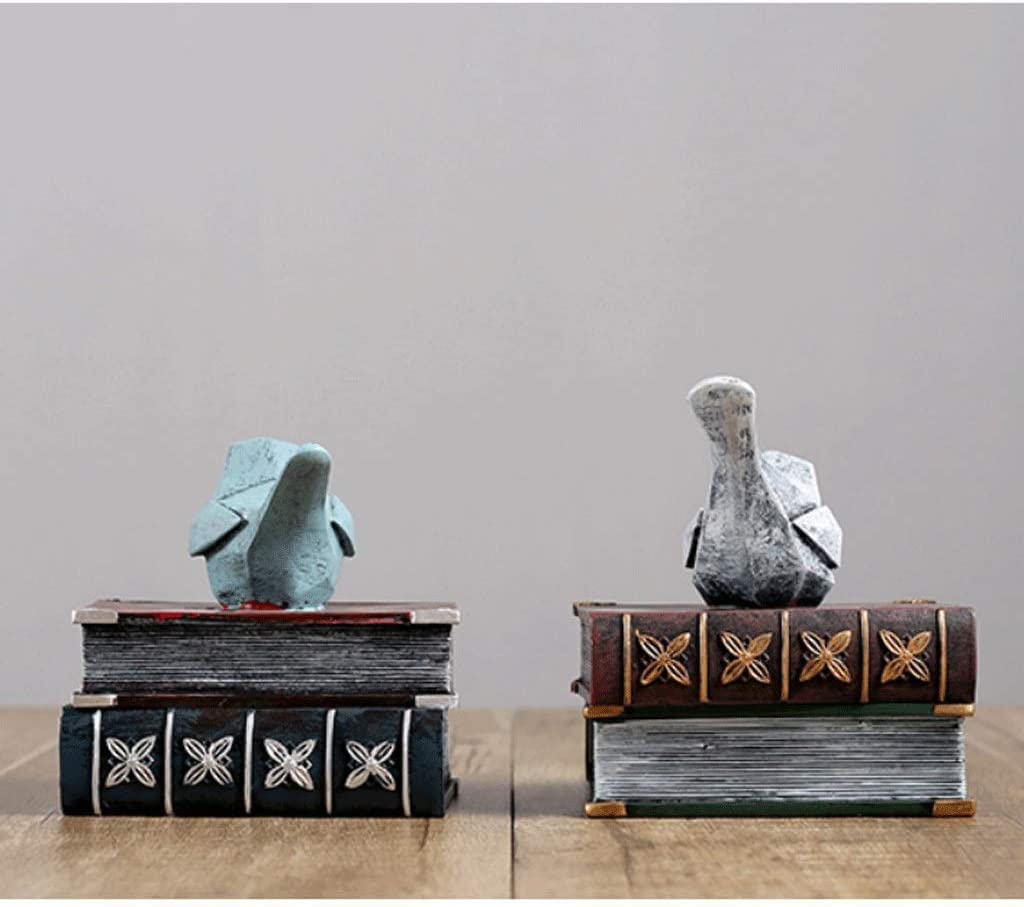 Sujetalibros Decorativo para pájaros, Tapones para Libros pulidos a Mano, Libros de sujeción de Borde Redondo para revistas de Libros Pesados, 1 par de Extremos de Libros