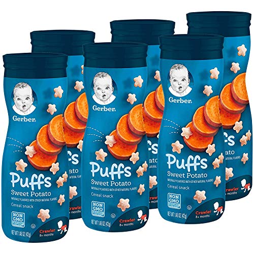 Gerber Stage 3 Sweet Potato Puffs, 1.48 Oz, 6 Pack