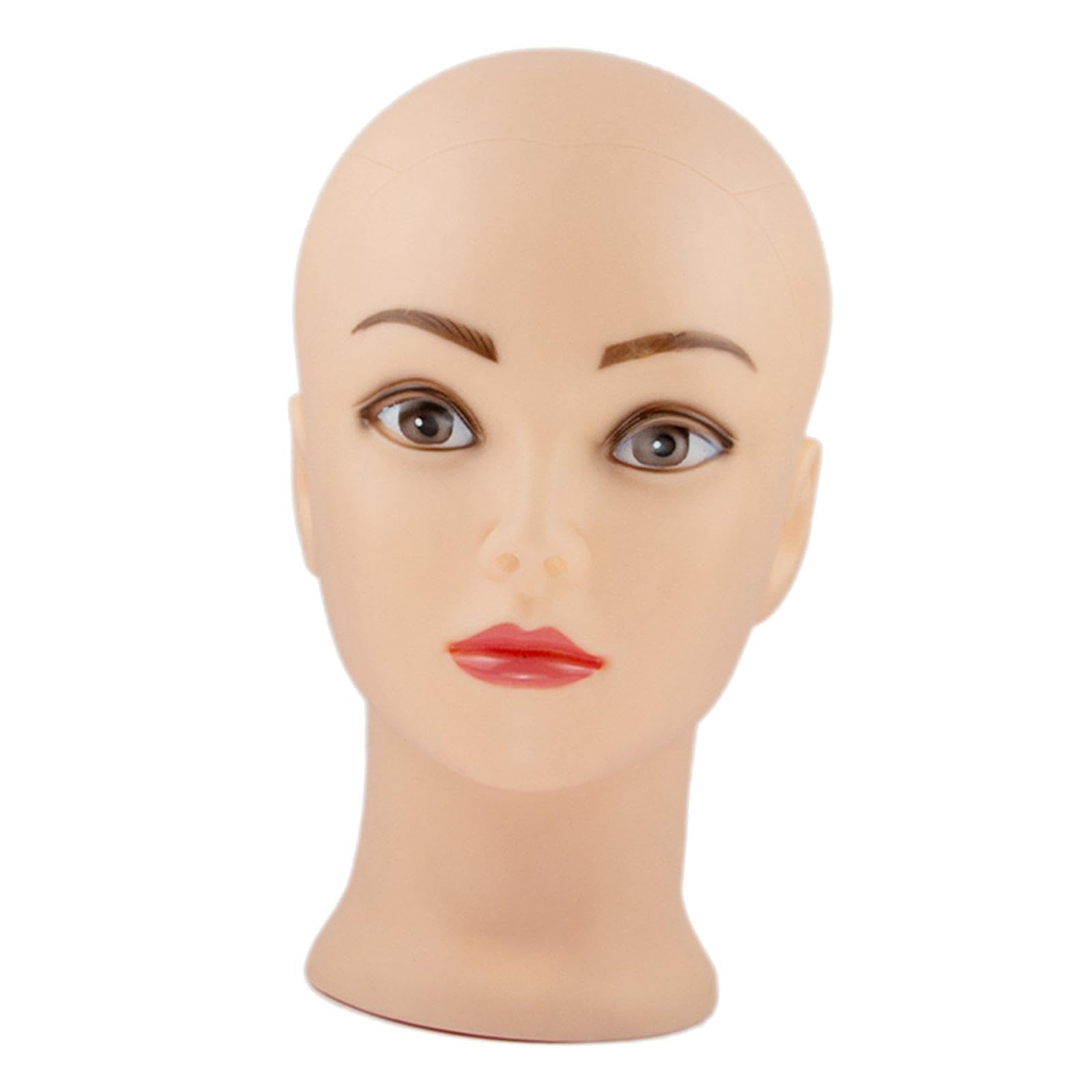 perfk Testa di manichino, testa di parrucca in schiuma, supporto per cuffie, testa di manichino modello leggero e robusto per occhiali da sole, cuffia, donne