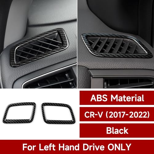 Image of Car Air Vent Outlet Decals for Honda CRV 2017 2018 2019 2020 2021 2022 Accessories CR-V ABS Carbon Fiber Interior Stickers