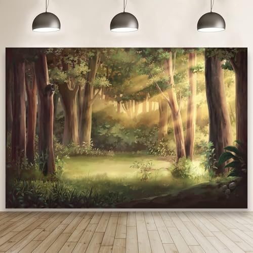 Fondo fotográfico bosque primavera 8x6 pies verde vinilo miniatura 7