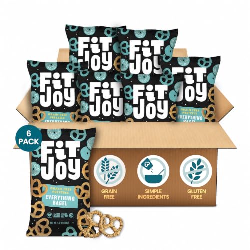FitJoy Everything Bagel Pretzel Twists, Gluten Free, 4.5 oz, Pack of 6