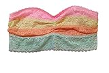 Wireless for ultimate comfort Victoria\'s Secret Pink Lace Bandeau Bra Medium Rainbow Layers