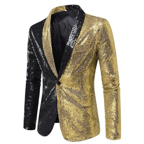 Men's Suit Jacket Stage Performance V-Neck Single Buttonblazers Coat4
