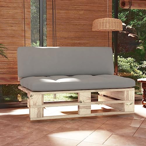 QJBSAVVA Outdoor Mittelsofa Paletten 110x65x55 cm aus imprägniertem...