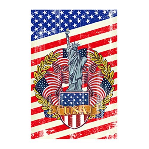 jojofuny Schicke Hängende Frühlingstafeln Für Hof Wimpelkette Patriotische Flaggen Tag Sackleinen Sommer Usa Dekorationen Amerika Bedruckte Flagge Juli Doppelte Rasendekoration Wand Cover