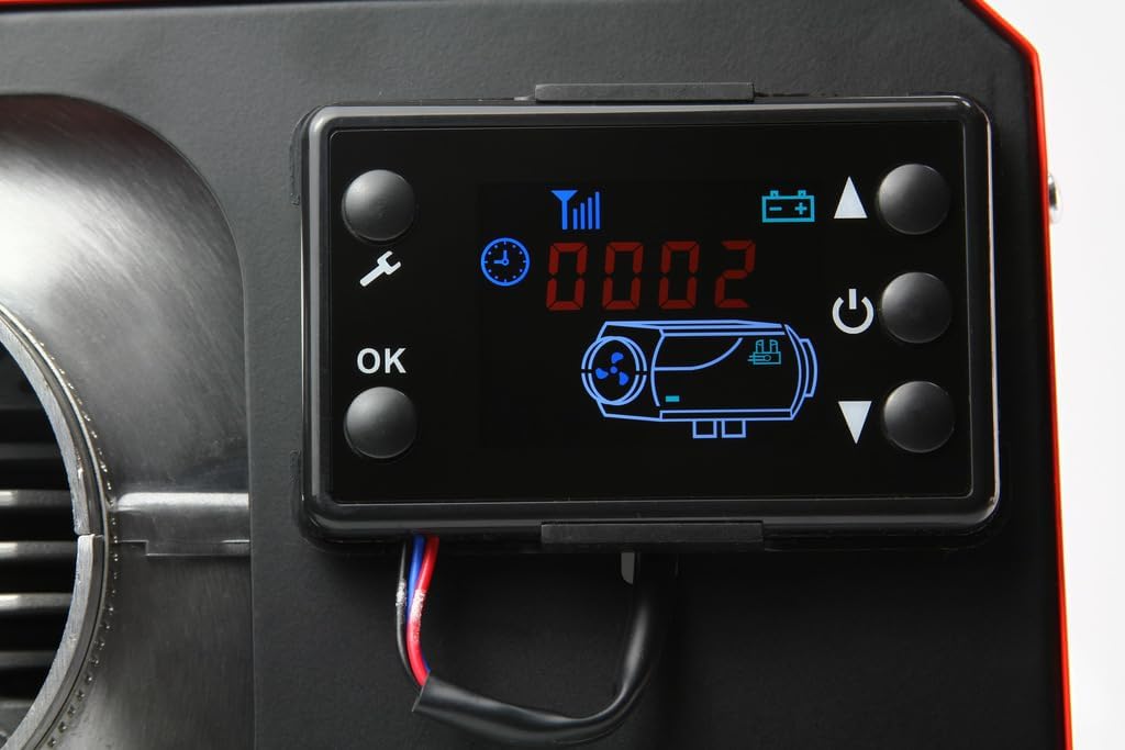 IMJ-Global - Riscaldatore a Gasolio Portatile (12V/230V, 12KW) Riscaldatore Diesel Generatore Aria Calda Gasolio per Camper, Tenda, Campeggio, Parcheggio, Dotato di Monitor LCD con Telecomando