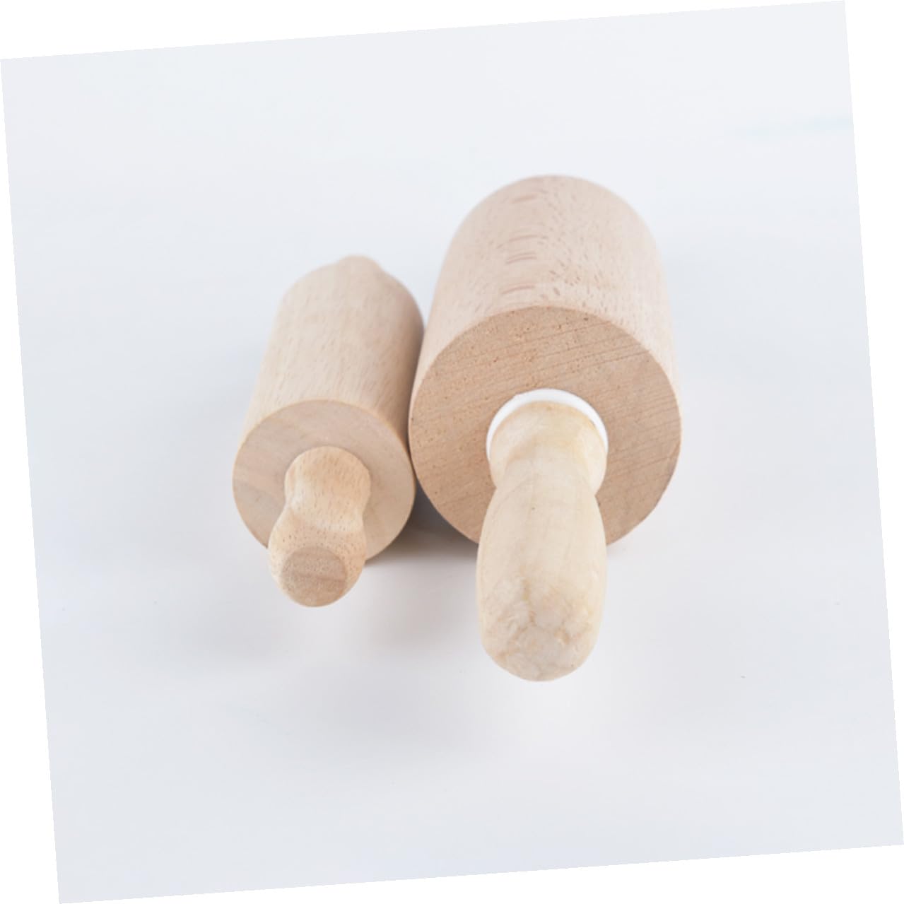 ERINGOGO 2 Stück Nudelholz Wachsfreie und Unbemalte Teigrolle 47x6cm Glatte Oberfläche Leicht zu Reinigen für Gebäck und Kekse