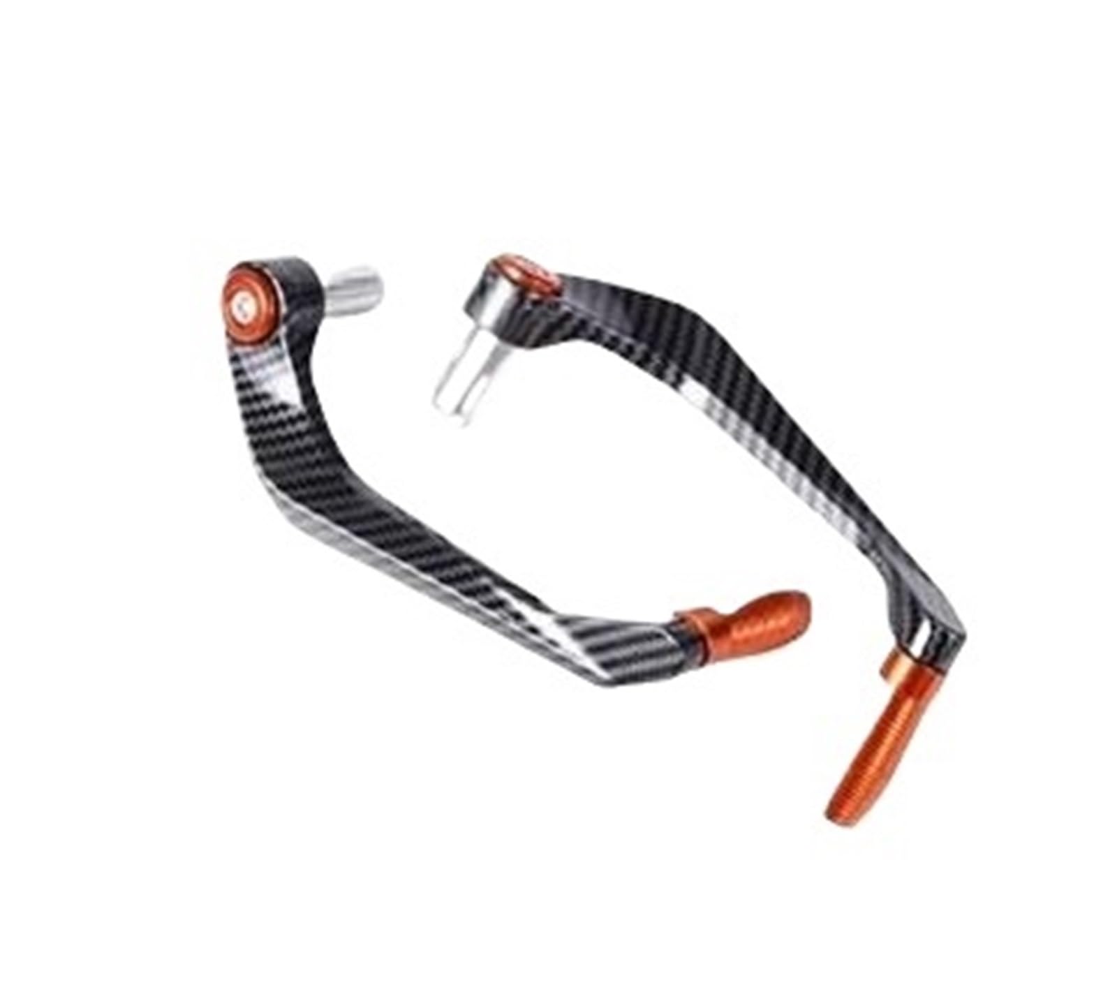 Hjtedhe Orange Motorcycle Aluminum Alloy Handlebar Brake Clutch Lever Hand Guard Protector Modification Accessories Handguard Motorcycle Handlebar Lever Guards(Orange)