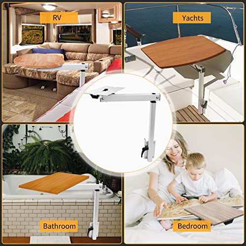 Removable Table Leg Rv Accessories, 360 Degree Rotation Aluminum Alloy Laptop Table Leg, Height Adjustable Table Leg Bracket For Rv Caravan Motorhome Yachts, Easy To Install #TOP5