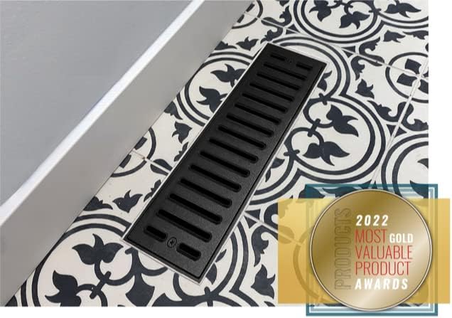 Miniatura 4 de Ventique Forest - Ventilación de suelo metálica para montaje empotrado (4 x 10 pies, negro medianoche)