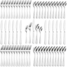 Bestdin 60 PCS Silverware Sets - Mirror Polished Flatware Set for 12, Including Knives, Spoons and Forks, Cutlery Set, Dishwasher Safe & Stainless Steel Silverware for Wedding Gift, Home & Party Use
