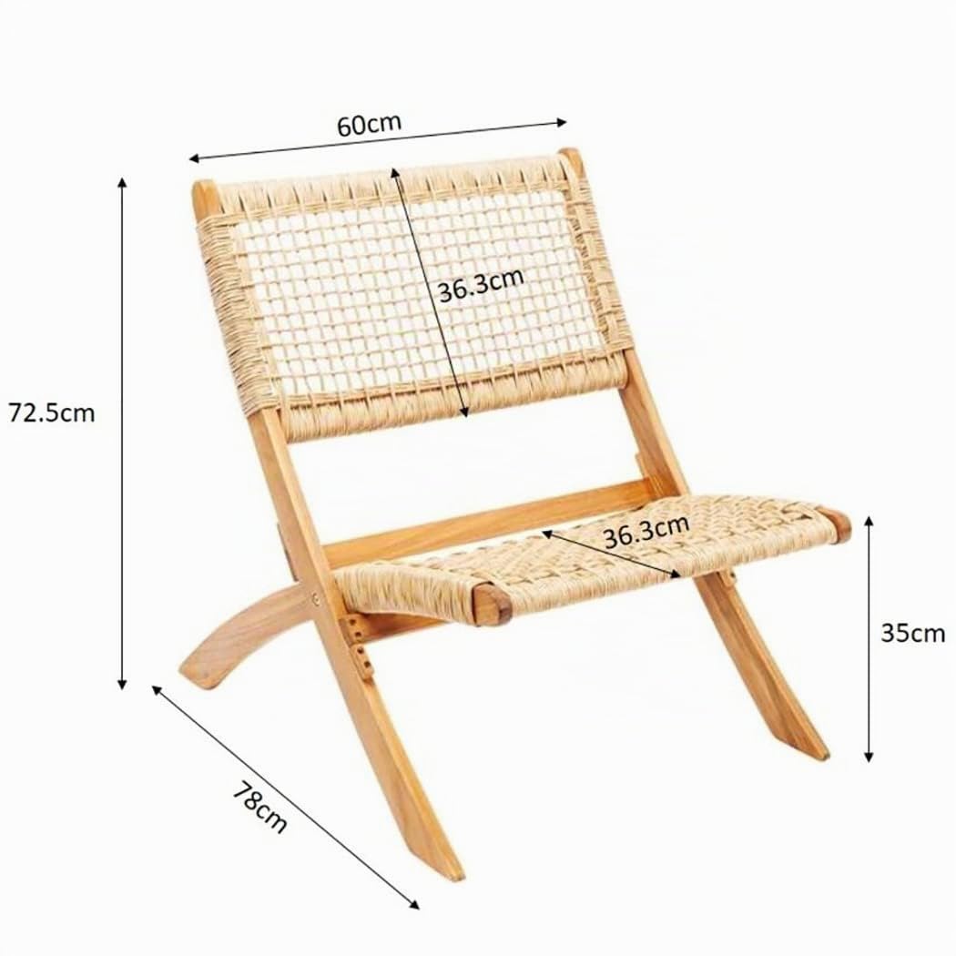 Kare Design Sillón plegable Copacabana, jardín, blacon,comedor, Ratán, Beige