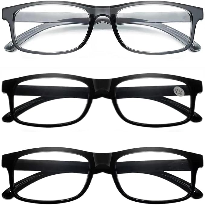 Voitead HD reading glasses men anti-blue light anti-fatigue fashion middle-aged and elderly glasses 2.0