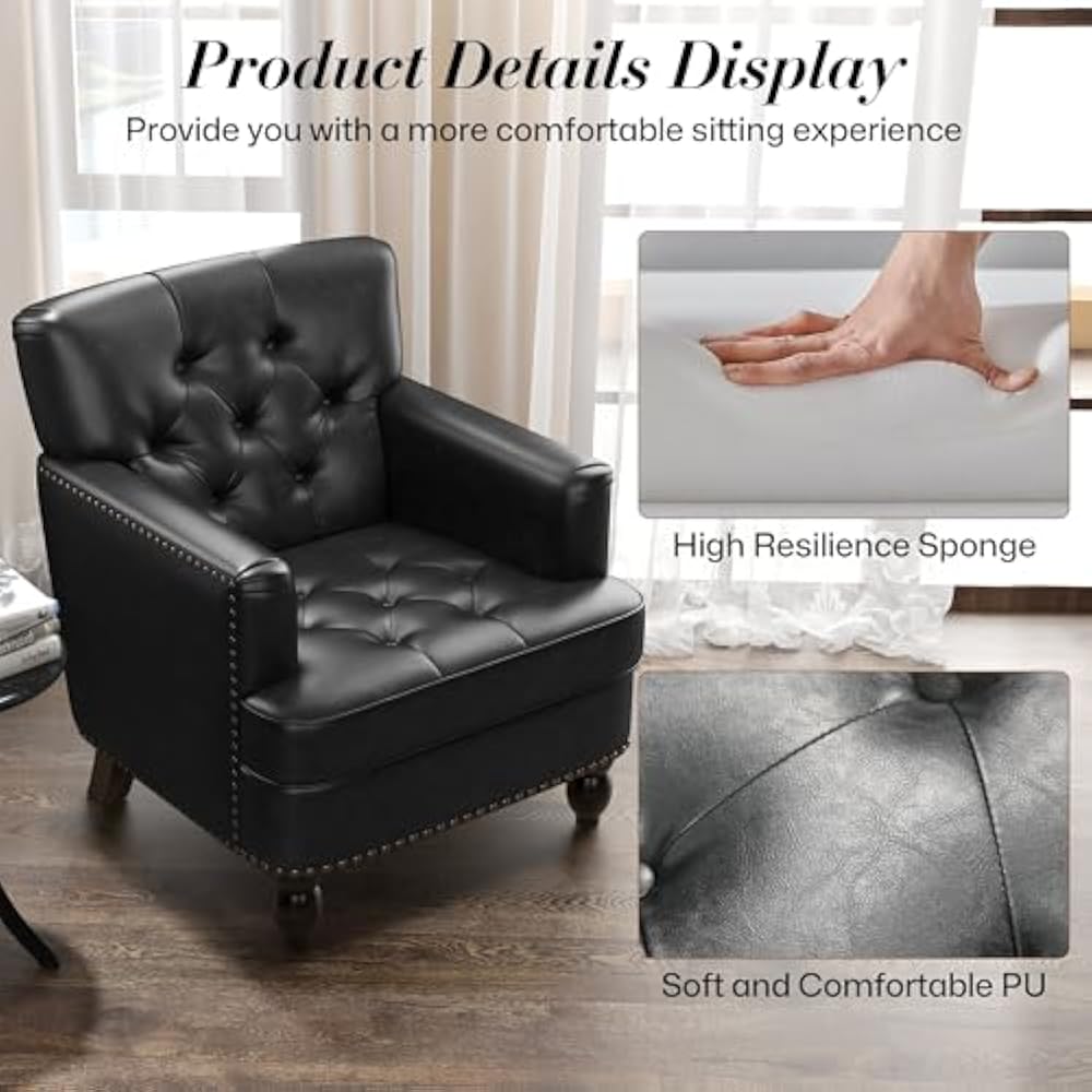 KCC Faux Leather Accent Chair 1pcs, Upholstered Dominican Republic