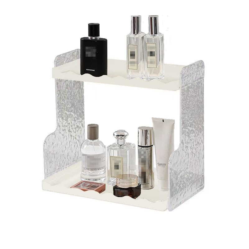 HONGYIECO 2 Tiers Bathroom Countertop Organizer ?Perfume, Cosmetics and Skin Care Products Storage rackMultifunctional countertop Storage Rack?Black?