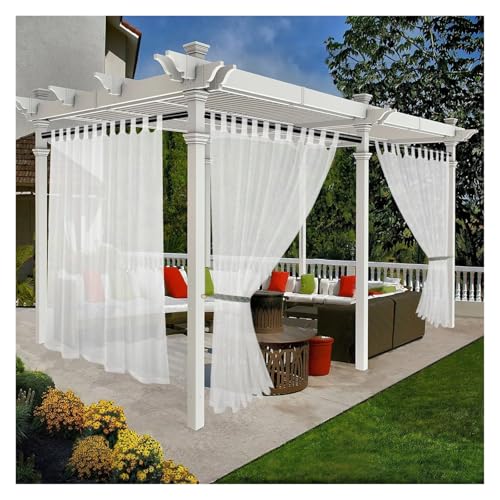 Cortinas pergolas exterior impermeables para proteger muebles de terraza del sol y lluvia 7