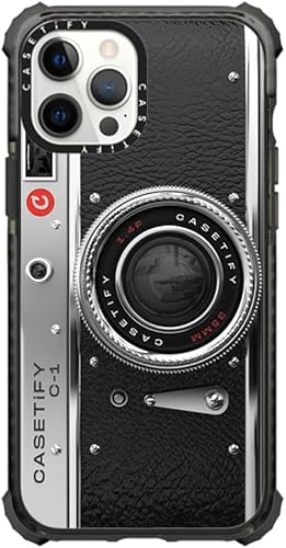 CASETiFY Funda Ultra Impact para iPhone 12 Pro Max - Funda para cámara - Negro transparente