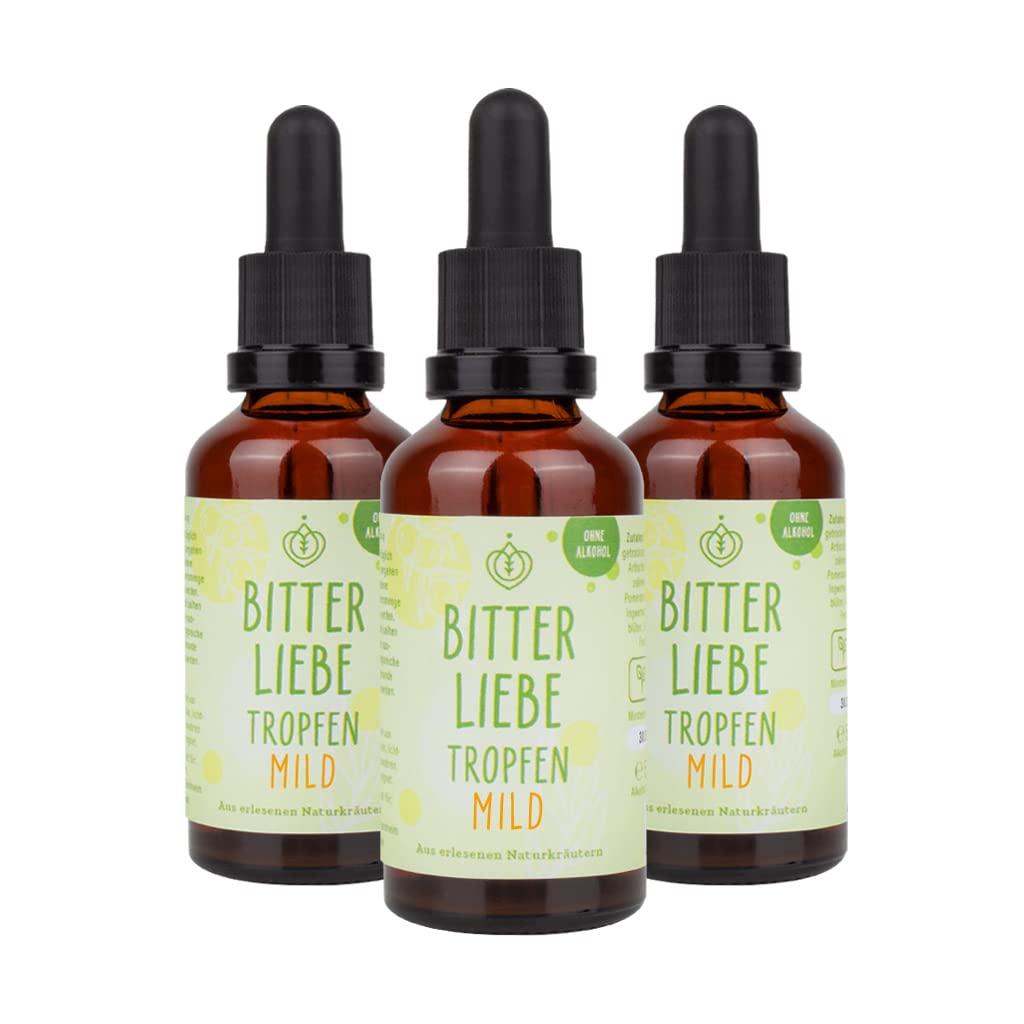 BitterLiebe® Bitter Spray 50 ml Set of 3 I Bitter Drops from Die Höhle der Löwen I Hildegard von Bingen, Bitter Herbs