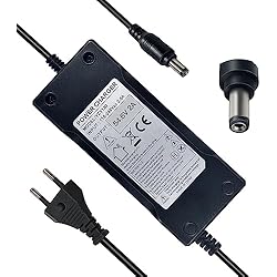 Cargador Portatil Para Scooter Electrico YZPOWER 54.6V 2A Cargador de Batería para 48V 13s Litio Cargador Corriente Scooter para Bicicleta Eléctrica E-Bike 5.5 x 2.1 mm/5.5 mm x 2.5 mm Conector