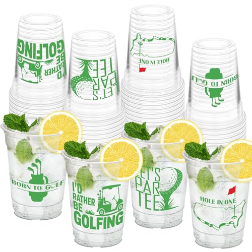 Hymenex 50 Pcs Golf Ball Cups, 12Oz Golf Party Cups For Home Decorations Sports Themed Birthday Party Supplies Favors