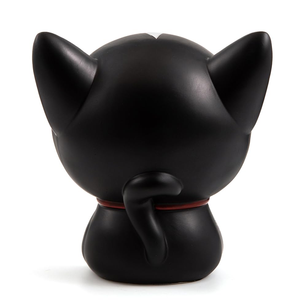 cuenco clave para la mesa de entrada Lucky Cat Statue Candy Dish para la decoración del hogar del arte del escritorio de la oficina (negro)