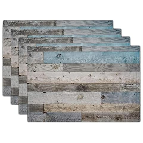 Giwawa Rustic Wood Grain Placemats Cover