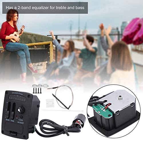 Pastilla Para Ukulele, Ecualizador de 2 bandas Ajuste de pastilla Ukulele EQ Ecualizador Sintonizador Guitarra clásica Pastilla piezoeléctrica Preamplificador