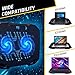 KLIM Pro Laptop Cooling Pad - NEW 2023 - Powerful Rapid Action Laptop Cooler - Sturdy Laptop Stand with Fan - Ventilador para laptop - Portable and Quiet - 2 USB Ports - PC Mac - 10-15.6